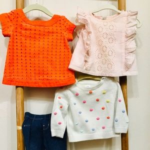 Janie & Jack, gap Tshirt and sweater lot